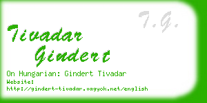 tivadar gindert business card